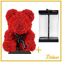 Beer DELUXE auf Ständer 40 cm – Roter Schaum – in luxuriöser Geschenkverpackung 40 cm